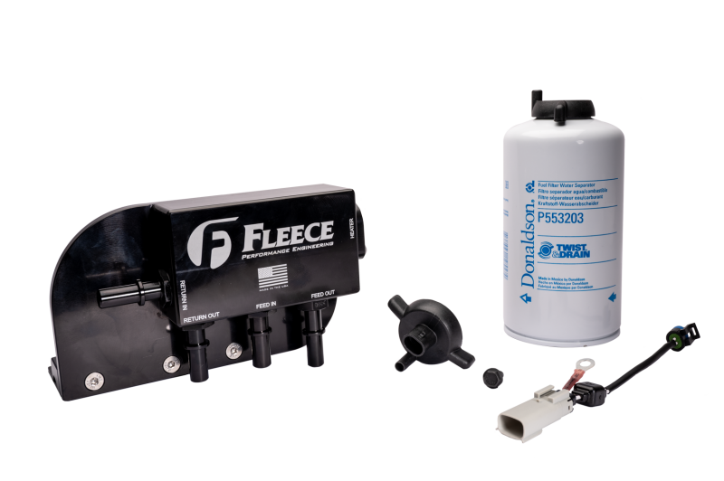 Fleece Performance FPE-FMC-UBFA-1724 for 17-26 Ford F250-550 Powerstroke Under Bed Fuel Filter Assembly