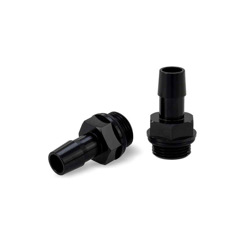 Mishimoto 2pcs. M20x1.5 1/2in Aluminum Catch Can Fittings - Black - #MMFT-M20-12BK