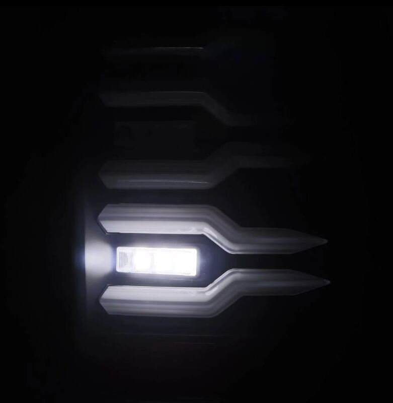 AlphaRex 620080 07-14 Chevrolet Silverado 1500/2500 HD/3500 HD Luxx-Series LED Tail Lights Black w/Smoked Lens