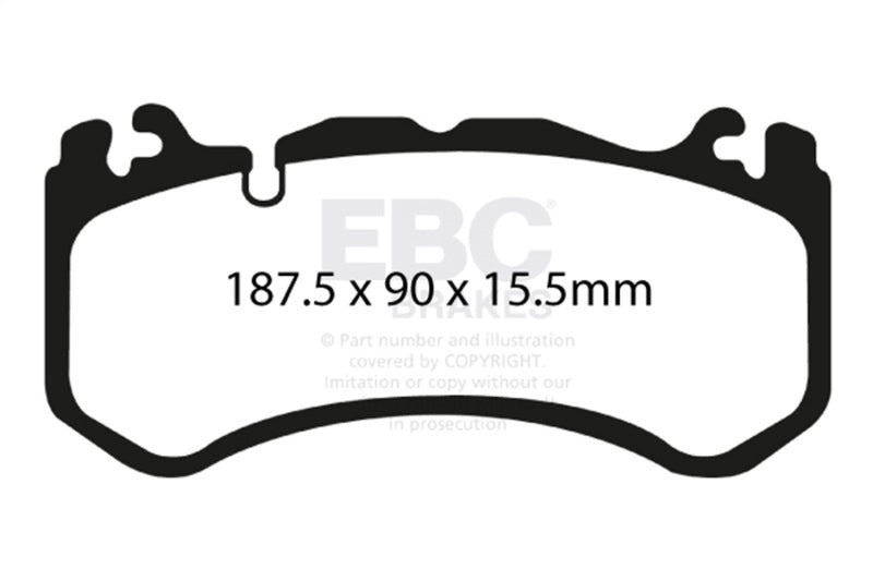EBC 08-13 Mercedes-Benz C63 AMG (W204) 6.2 Redstuff Front Brake Pads DP31939C