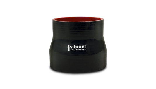 Vibrant 4 Ply Reducer Coupling 1in x 1.25in x 3in Long (BLACK)