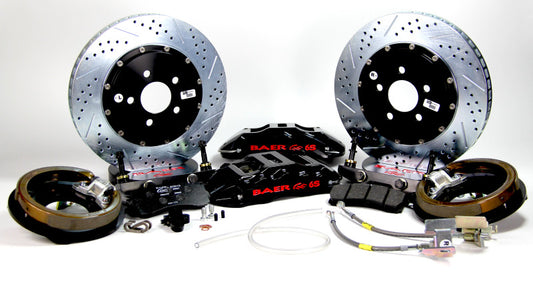 Baer Brakes 60-74 Chevrolet C10 Pickup 15in Extreme+ Rear Brake Kit-Black- — 6 Lug (6x5.5"BC)
