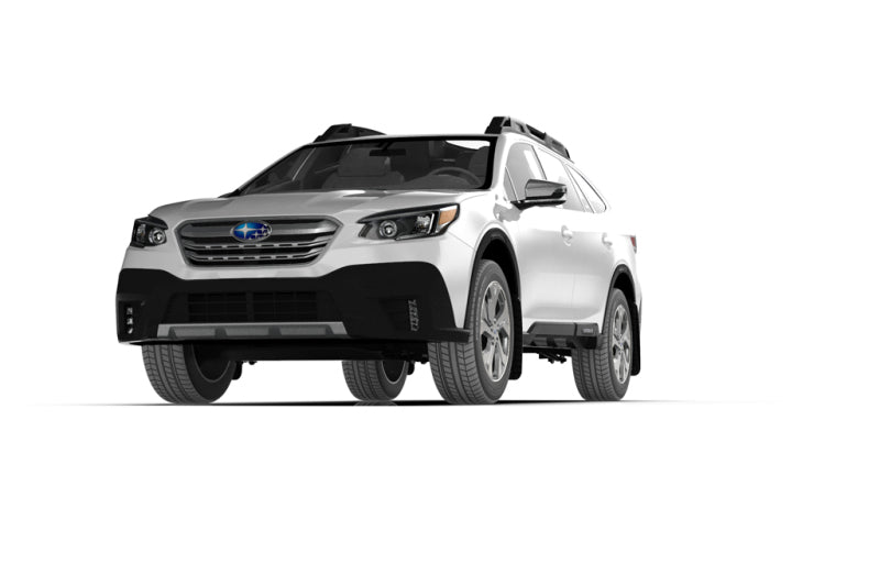 Rally Armor UR Mud Flaps - 2020-2025 Subaru Outback - Black/White Logo - #MF66-UR-BLK/WH