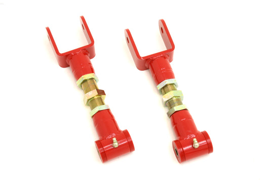 BMR 79-04 Fox Mustang Upper Control Arms On-Car Adj. (Polyurethane) (1-5/8in Tube) - Red