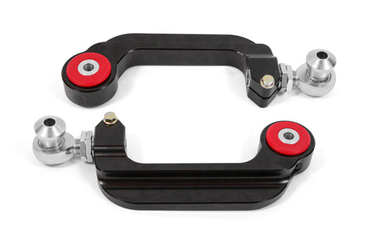 BMR 15-26 S550 Mustang Billet Aluminum Camber Links Adjustable (Poly/Rod ends) - Black Anodized