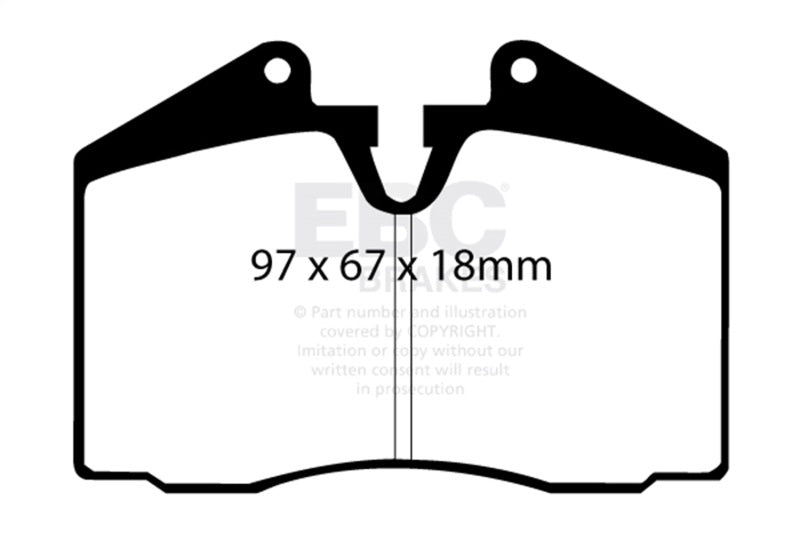 EBC 89-95 Ferrari 348 3.4 Redstuff Front/Rear Brake Pads (Axle Set Only) DP3612C
