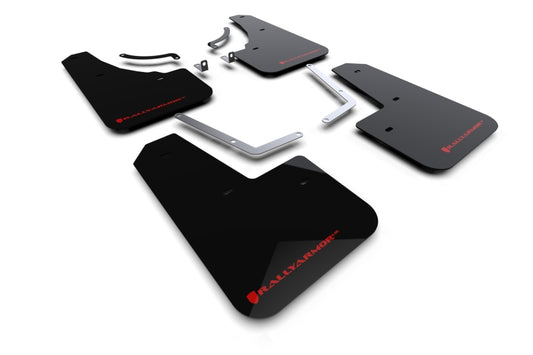 Rally Armor UR Mud Flaps - 2023-2025 Mazda CX-50 - Black/Red Logo - #MF107-UR-BLK-RD
