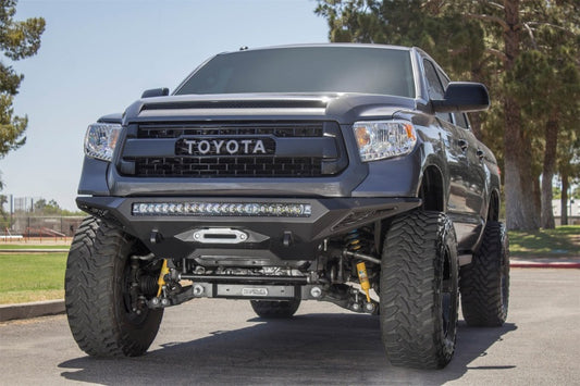 Addictive Desert Designs for 2014+ Toyota Tundra Stealth Fighter Front Bumper w/Winch Mount & Sensors