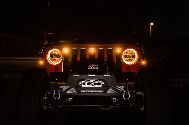 DV8 Offroad 2018+ Jeep JL Grill Amber Marker Lights - #GRJL-02