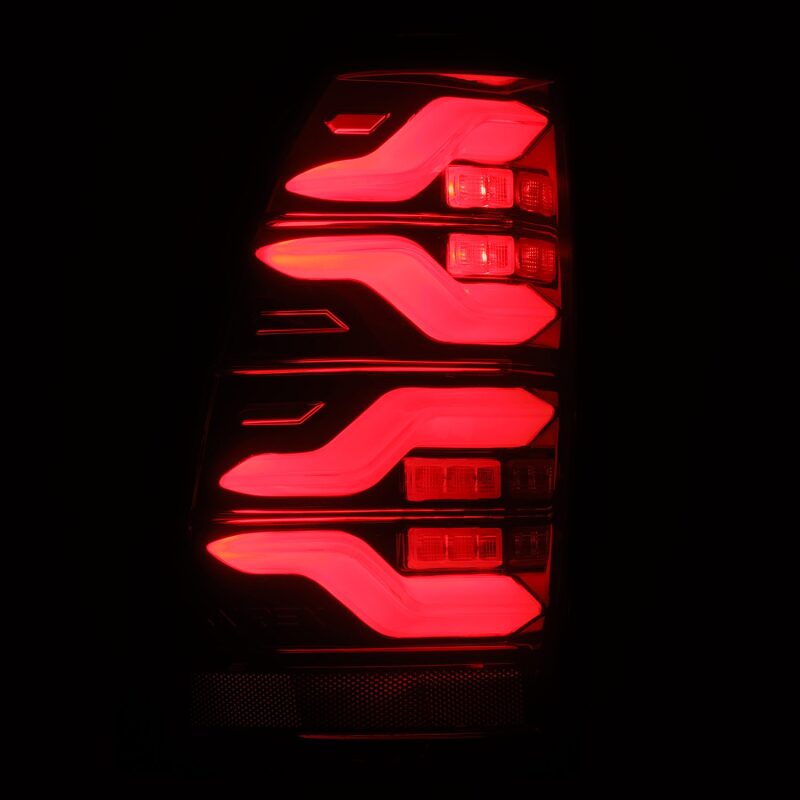 AlphaRex 680070 05-15 Toyota Tacoma LUXX LED Taillights Black/Red w/Activation Light/Sequential Signal