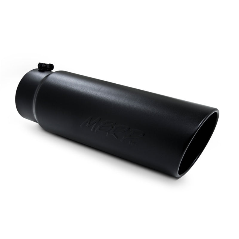 MBRP T5125BLK Black Finish 5in Inlet 18in Length 6in Outer Diameter Angled Rolle...