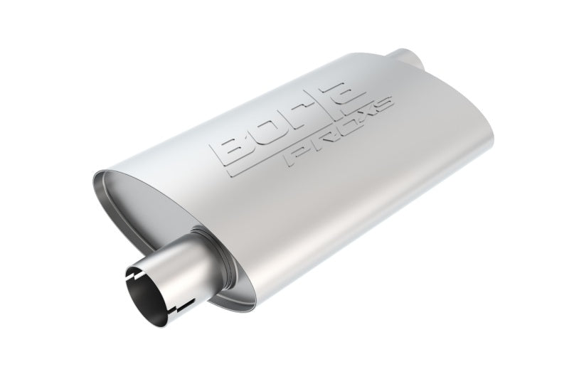 Borla 400489 Universal Pro-XS Oval 2.25in Inlet / Outlet Offset Notched Muffler - #400489