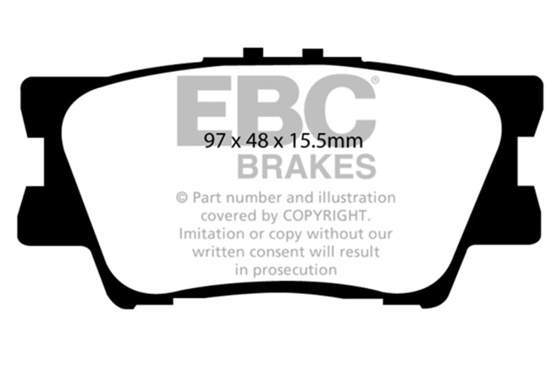EBC 06-08 Toyota RAV 4 2.4 Greenstuff Rear Brake Pads DP61793