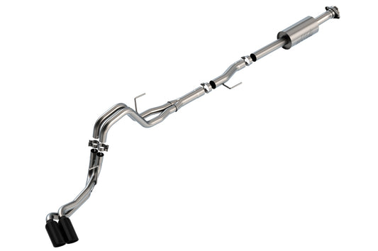 Borla 140871BC F-150 2021 2.7L/3.5L 4dr CC SB EC STB Lar/KingR/Plnm/LTD 3/2.25 DSE CB S-Type BLK CHR Tips - #140871BC