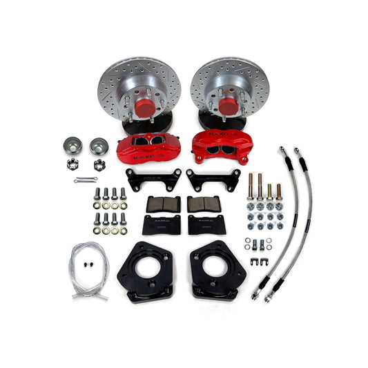 Baer Brakes 70 Ford Fairlane 11in SS4 Int Hub Front SDZ Brake Kit - Grabber Blue — Fits 1970-73 Ford Mustang, 70 Fairlane, 70 Falcon, 70-74 Maverick…