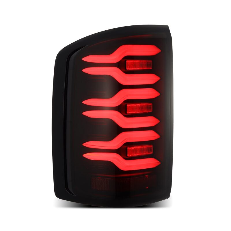 AlphaRex 630040 14-18 GMC Sierra 1500/2500 HD/3500 HD LUXX-Series LED Tail Lights Black w/Activation Light & Sequential Signal