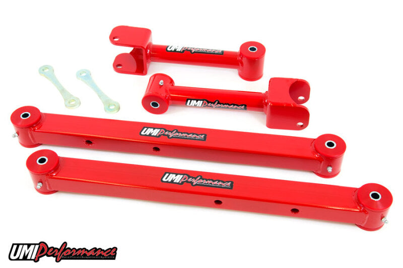 UMI Performance 361516-R Upper and Lower Control Arm Red for 1978-1996 GM B-Body