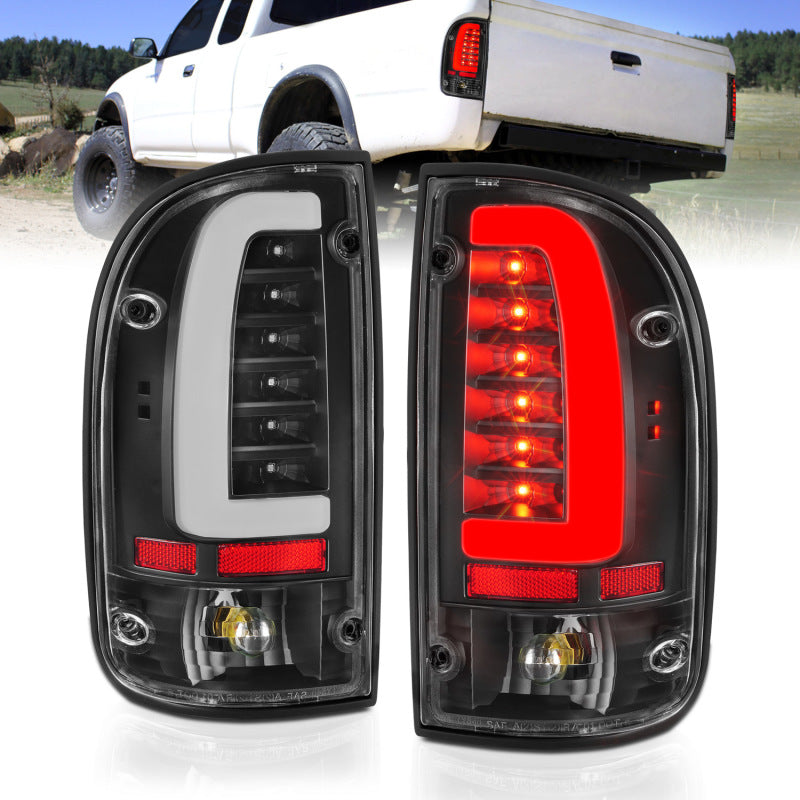 ANZO 95-04 Toyota Tacoma LED Taillights Black Housing Clear Lens (Pair)
