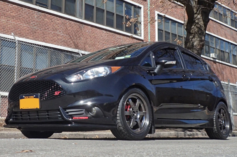 Rally Armor UR Mud Flaps - 2014-2019 Ford Fiesta - Black/Red Logo - #MF29-UR-BLK/RD