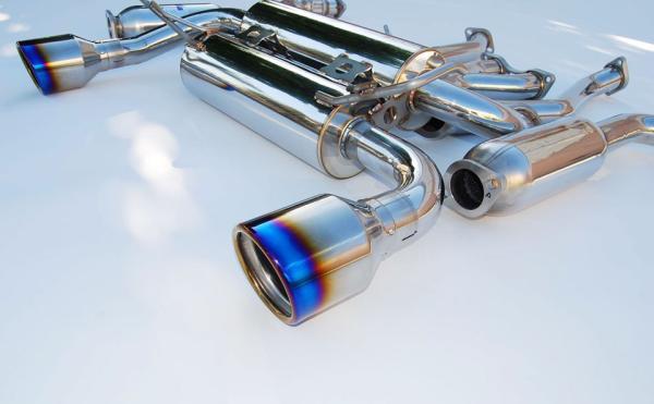 Invidia HS03IG3GID 03-07 Infiniti G35 Coupe Gemini Rolled Titanium tip Cat-back Exhaust