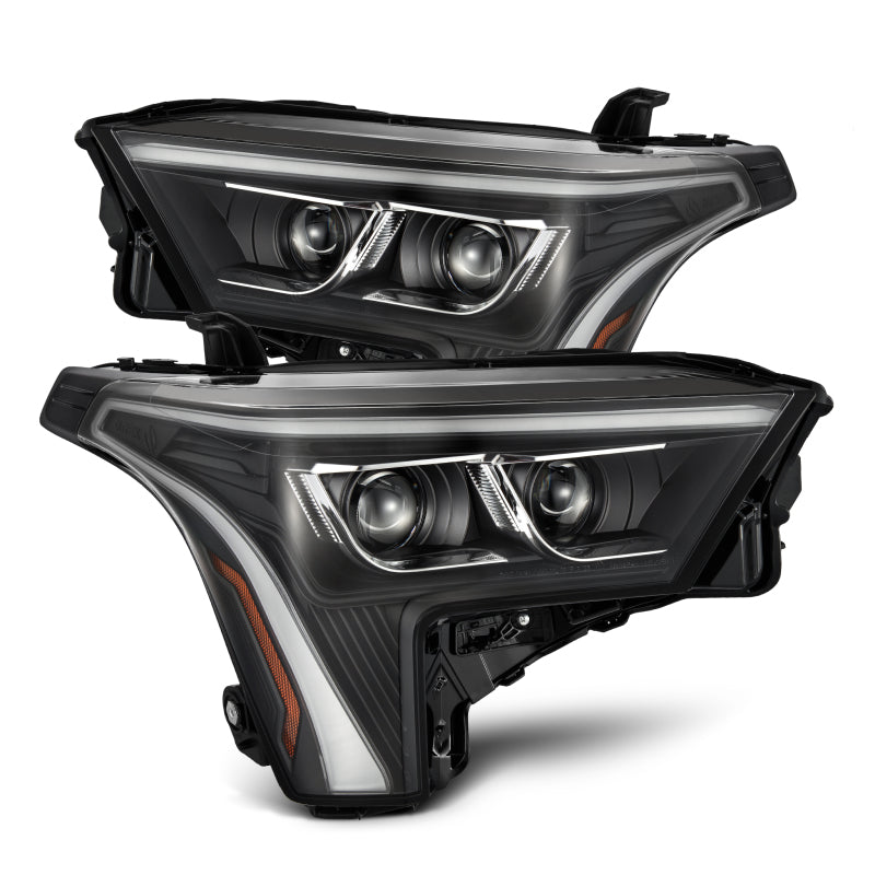 AlphaRex 880864 22-23 Toyota Tundra LUXX-Series Headlights Black with White DRL - Req 810029 OR 810030