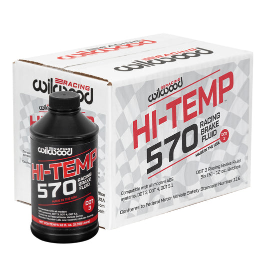 Wilwood 570 Brake Fluid - 6 Pack 12 oz Bottles - #290-2210