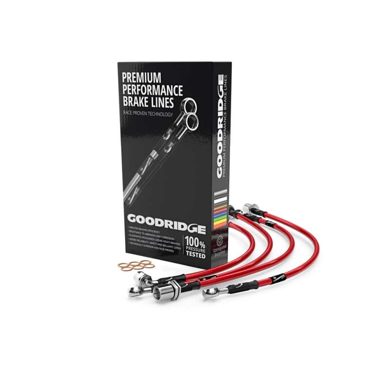 Goodridge 15-18 Audi A3 (Excl Diesel/S3/TT) SS Brake Lines - Red 30024-RD