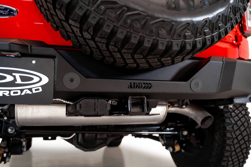 Addictive Desert Designs for 2021+ Ford Bronco Rock Fighter Rear Bumper - Hammer Black
