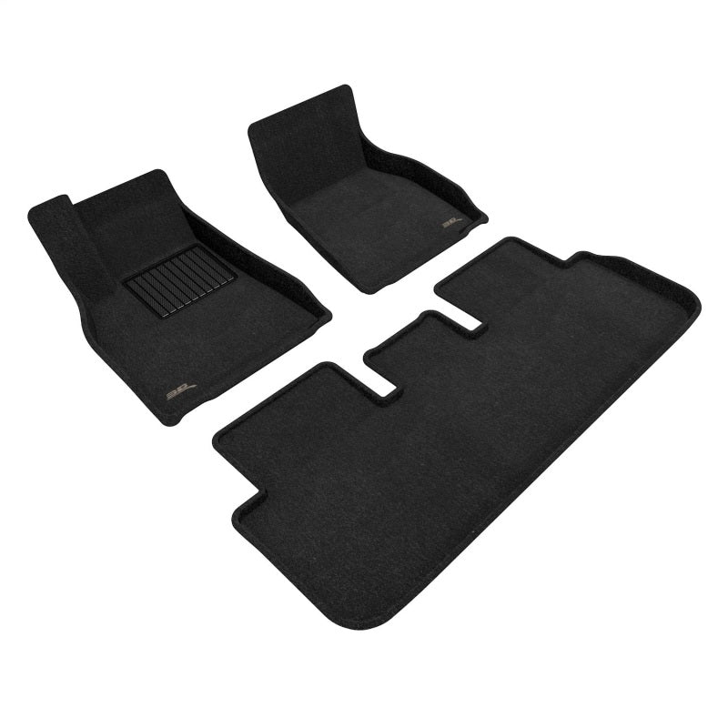 3D MAXpider Elegant Front & Rear Floor Mats for 2021-2023 Tesla Model S