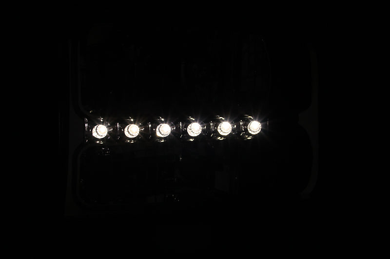 ANZO 1999-2004 Ford F-250 Super Duty Crystal Headlights - Chrome w/ LED 1PC