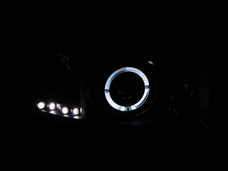 ANZO 1994-2002 Dodge Ram 2500 LED Projector Headlights - Black