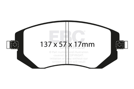 EBC 04-06 Saab 9-2X 2.0 Turbo Yellowstuff Front Brake Pads DP41661R
