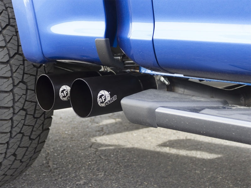 aFe Rebel Exhausts 3in SS Cat-Back 15-16 Ford F-150 EcoBoost V6 2.7/3.5L V8 5.0L w/ Black Tips - #49-43081-B