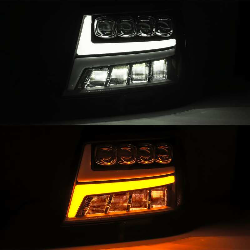 AlphaRex 880287 07-13 Chevrolet Avalanche NOVA LED Projector Headlights Plank Style Gloss Black w/Activation Light/DRL