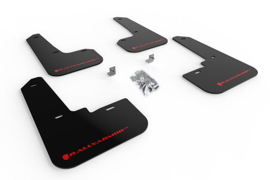 Rally Armor UR Mud Flaps - 2020-2025 Subaru Legacy - Black/Red Logo - #MF64-UR-BLK/RD