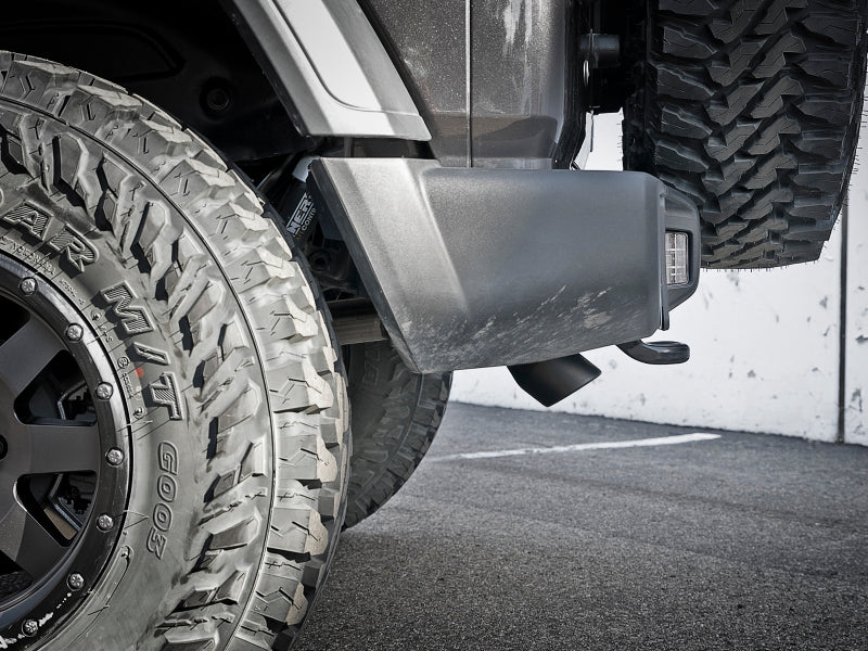 aFe MACH Force-Xp Axle-Back Exhaust System w/Black Tip 18-20 Jeep Wrangler L4-2.0T / V6-3.6L - #49-48070-1B
