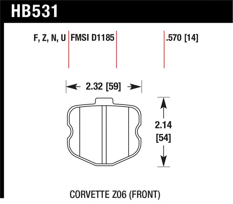 Hawk Performance HB531C.570 HPX Motorsport Brake Pads