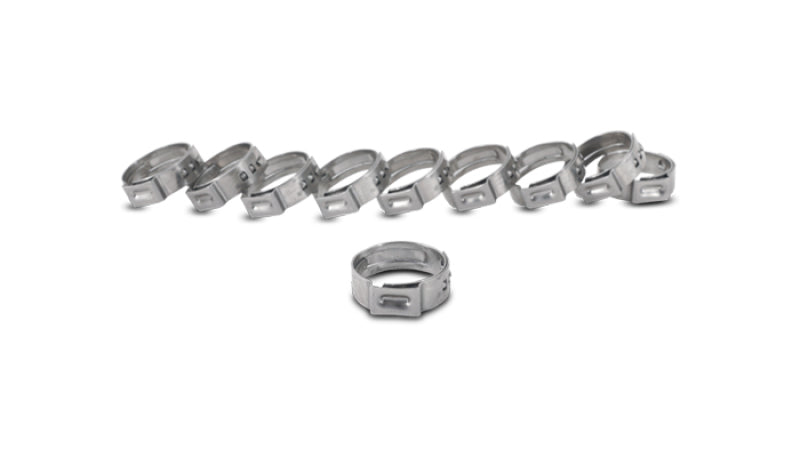 Vibrant One Ear Stepless Pinch Clamps 7.0-8.7mm clamping range (Pack of 10) SS