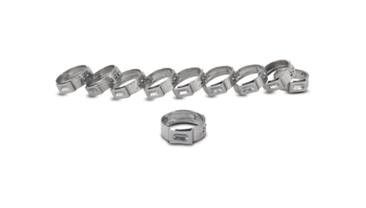 Vibrant One Ear Stepless Pinch Clamps 25.4-28.6mm clamping range (Pack of 10)