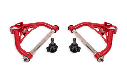 BMR 70-81 Chevrolet Camaro Non-Adj. Upper A-Arms w/ 0.5in Tall Ball Joint (Delrin) - Red