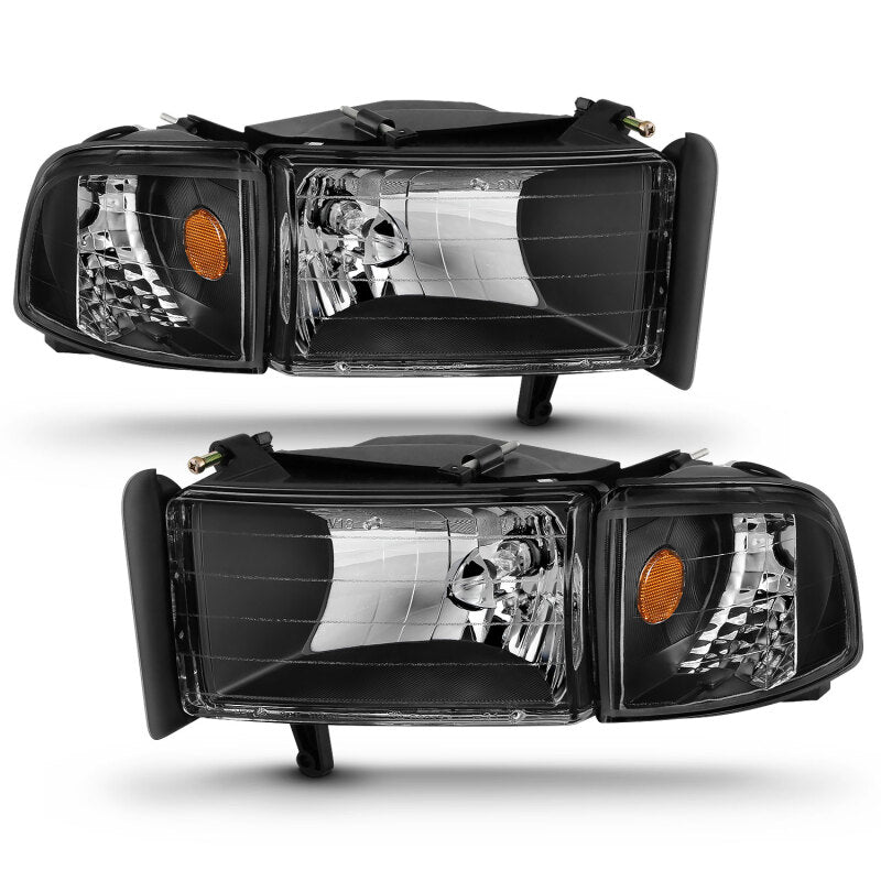 ANZO 1994-2002 Dodge Ram 2500 Crystal Headlights - Corner Light 2PC