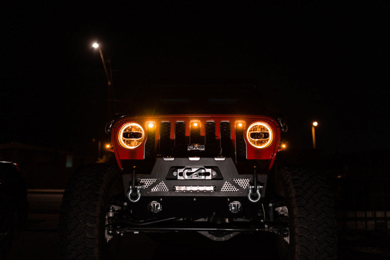 DV8 Offroad 2018+ Jeep JL Grill Amber Marker Lights - #GRJL-02