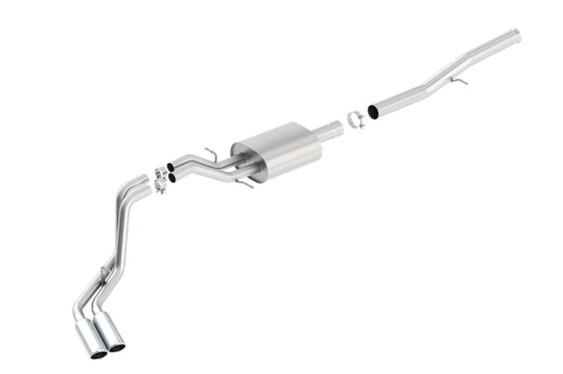 Borla 140576 14 Silv/Sierra 1500 EC Std/CC Short 143.5in WB S-Type Dual Rolled Side Exit Cat-Back Exhaust - #140576