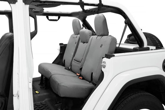 Bestop 18-23 Jeep Wrangler JL 4-Door Exc. 4Xe Rear W/O Fold Down Arm Rest Seat Covers (Charcoal)