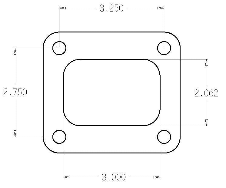 Cometic Gasket C4516 Stainless Turbo Inlet Flange Gasket for Garrett T4 .010 in 1/2 Hard