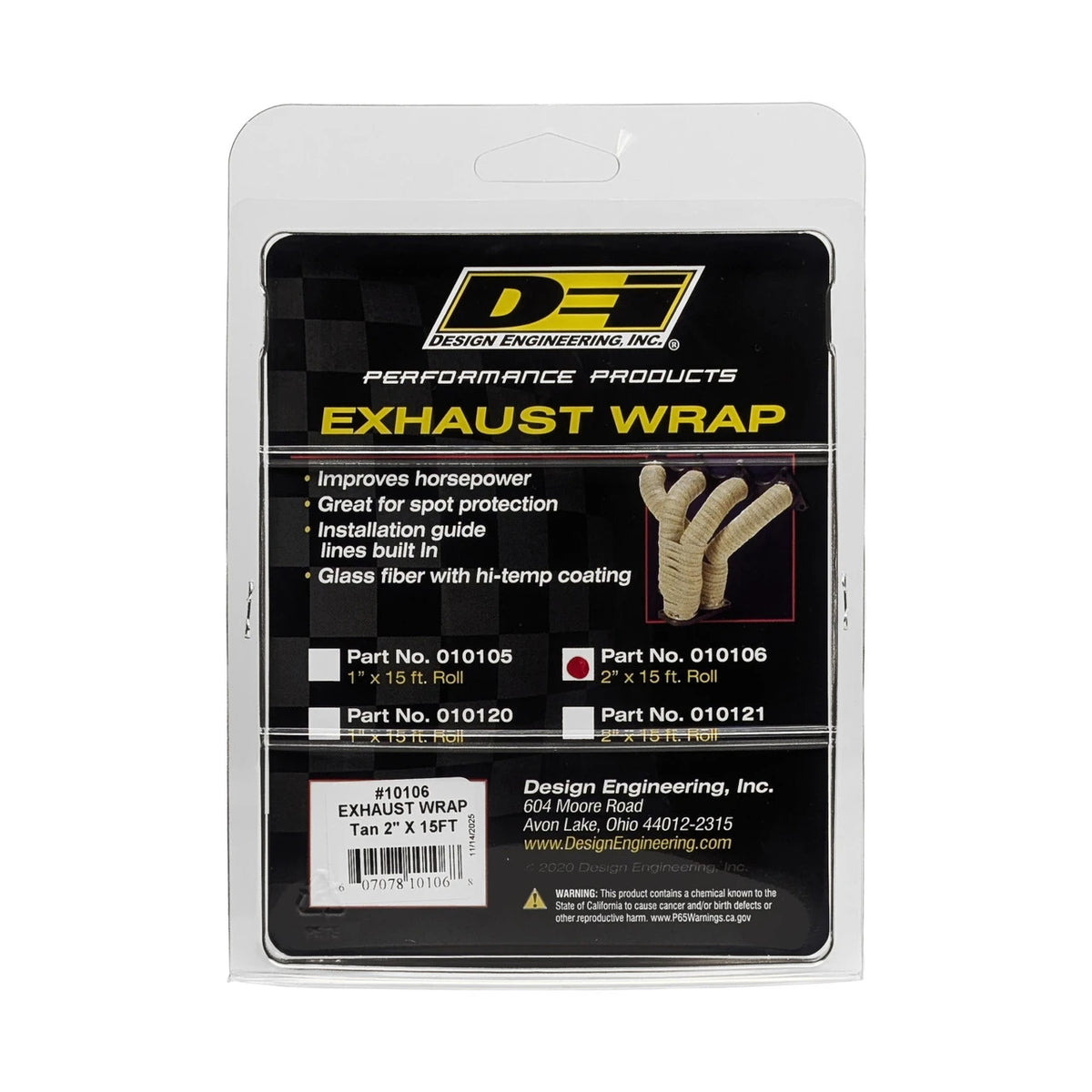 DEI Exhaust Wrap 2in x 15ft - Tan