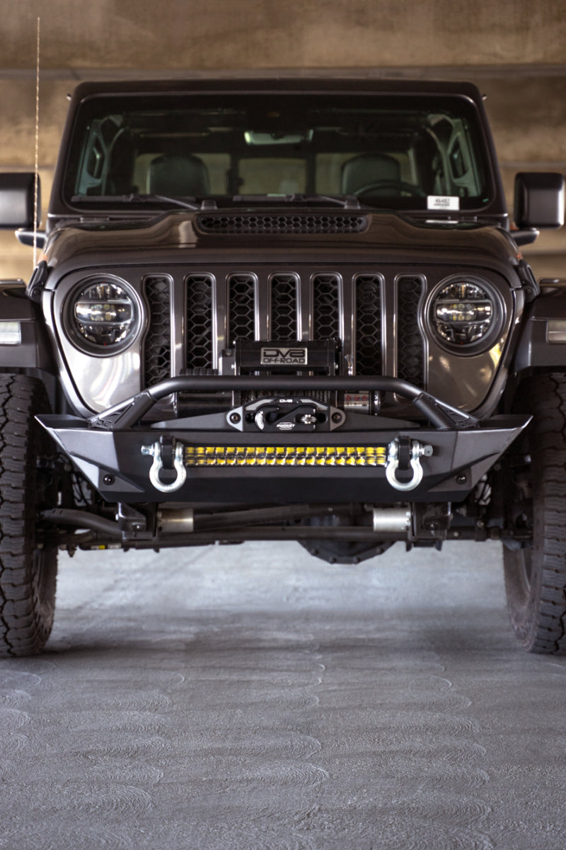 DV8 Offroad 07-23 Jeep Wrangler JK/JL & Gladiator JT FS-1 Series Stubby Front Bumper - #FBJL-11