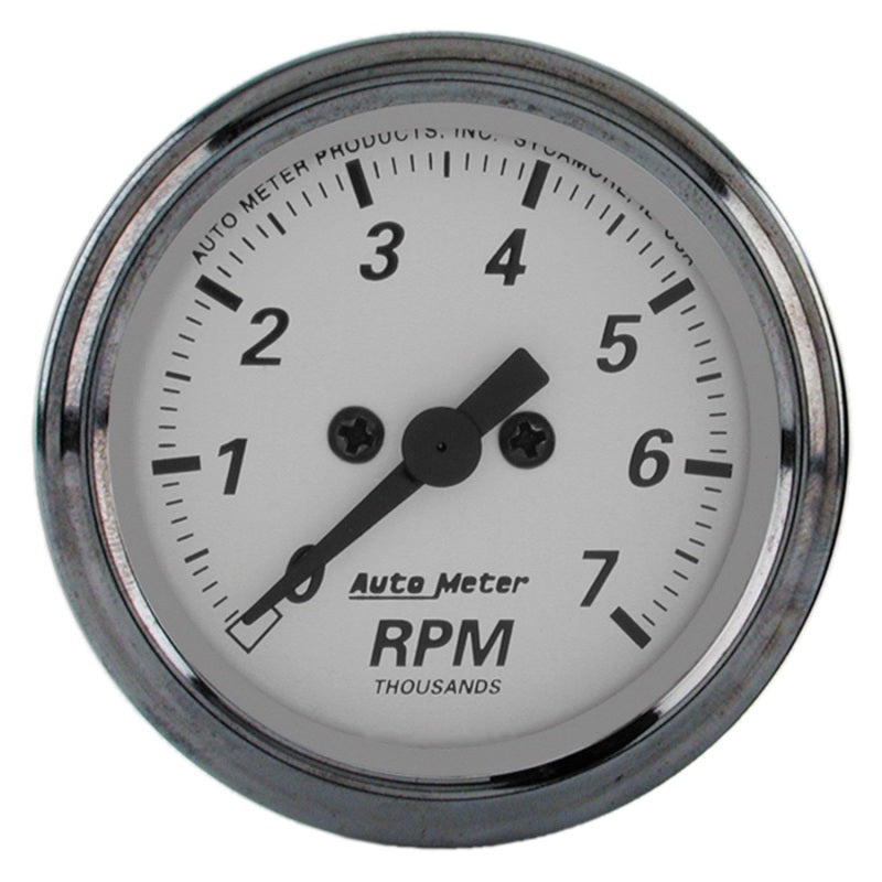 AutoMeter 1994 American Platinum 2-1/16in 7K RPM In-Dash Tachometer Gauge