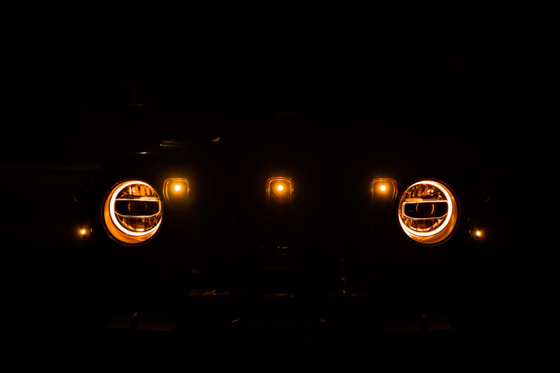 DV8 Offroad 2018+ Jeep JL Grill Amber Marker Lights - #GRJL-02