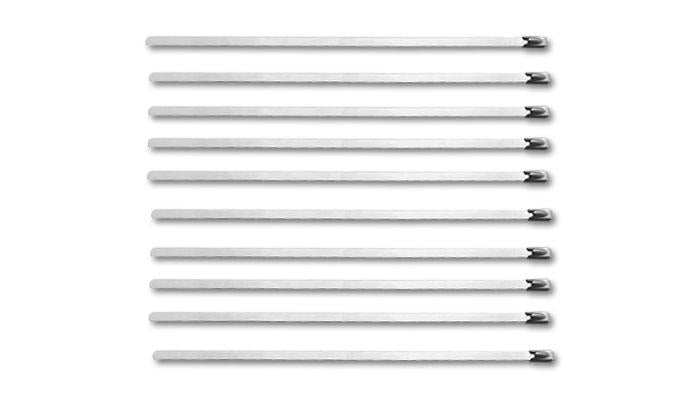 Vibrant Stainless Steel Cable Ties 14.5in Long (10 Cable Ties/Pack)